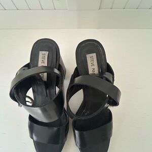 Steve Madden Black Strappy Heels